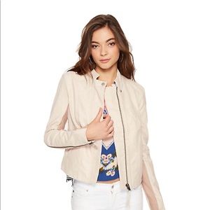 Free People Pink Faux Leather Jacket